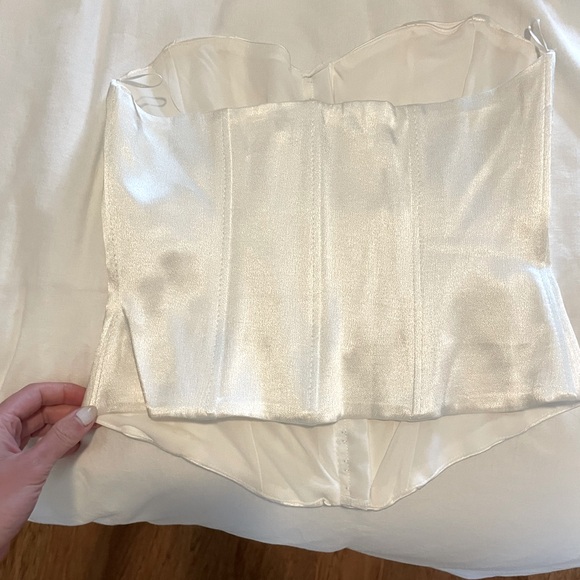 Zara strapless satin corset top. Size S. Like new condition - Picture 3 of 4